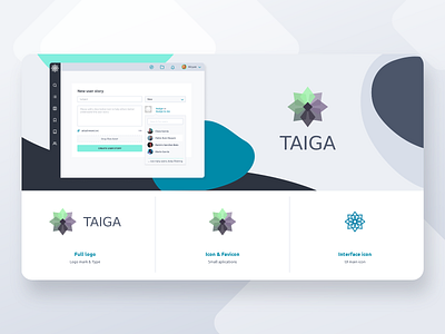 Taiga logo #madewithpenpot branding design logo penpot ui