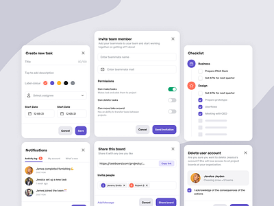 Modals collection desktop minimal modal product design ui uiux