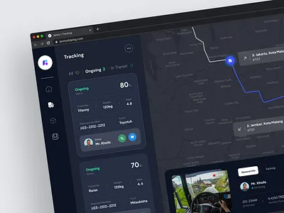 JennyV2 - Dashboard Shipping System clean darkmode dashboard design delivery design logistic shipping ui design uidesign userinterface ux design uxdesign