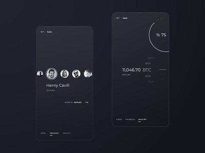 Crypto app amount app application bitcoin blockchain coins crypto currency exchange finance fintech glassmorphism interface market mobile transfer ui ux wallet