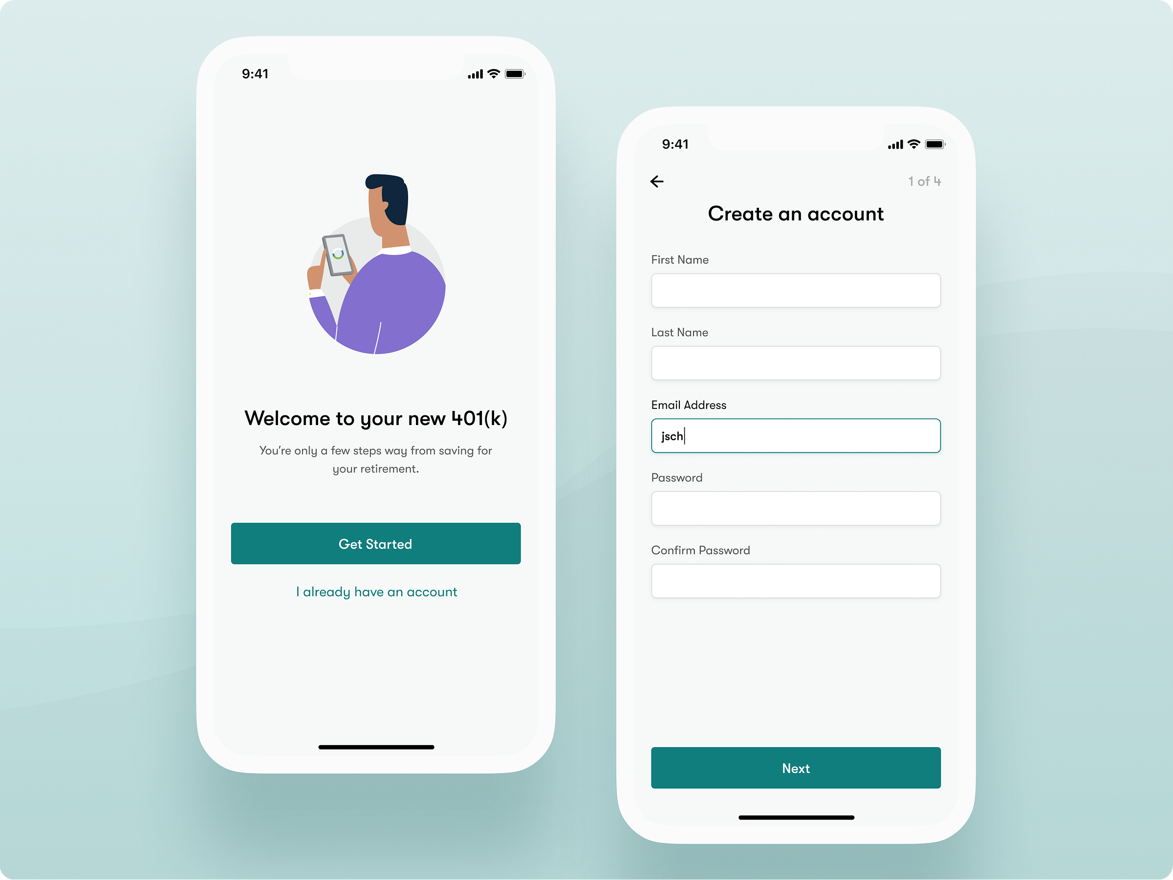 Mobile Sign Up Form by Jason Schmitt on Dribbble