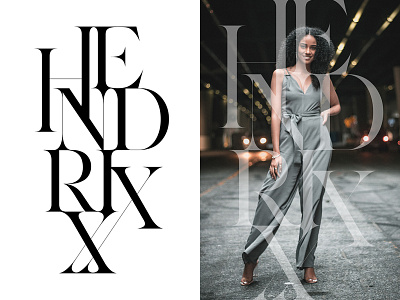 HENDRIXX Rose Wordmark Letter Combination branding combination elegant identity letter logo logo design lux luxury minimal panter panter vision serif style type type design typeface typo typography typography art