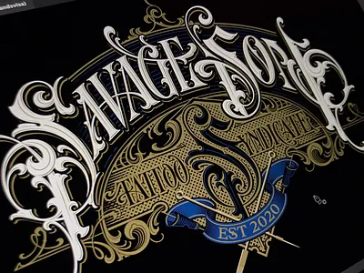 Savage Son - vector hand lettering savageson schmetzer tattoo typography vector