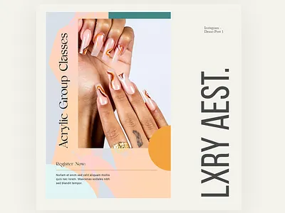 Instagram Post Design - LXRY Aesthetics branding concept design fashion graphic design instagram nashville social media typography