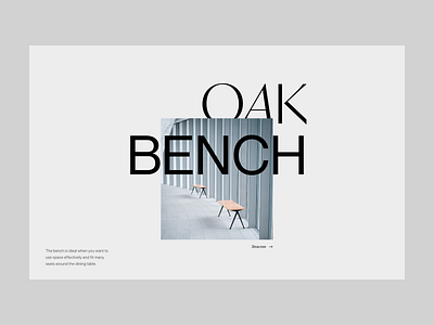 bench oak store branding clean design header minimal shop typography ui ux visual web webdesign