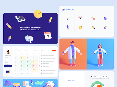 Daily Task - Web Platform Design 3d 3d art 3d icon 3d modeling clean colors landing design landing page pharmacy pharmacy app ui ux web web app web app design web application design web design web platform