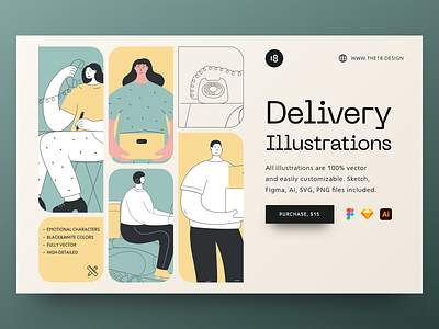 Delivery Illustrations 18design call character clean clean ui courier courier app courier service delivery delivery app delivery service illustration interface minimalism parcel send parcel sending parcel ui uidesign vector