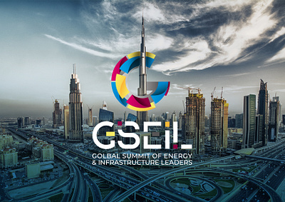 Global Summit of Energy & Infrastructure Leaders | Concept art branding graphic design illustration logo typography vector