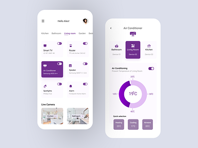 Smart Home App Design android app app design application design ios mobile mobile app mobile app design mobile design mobile ui smart smart home smarthome ui ui design ux ux design