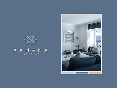 Xamana Interior branding character design icon interior logo logogram logomark logotype luxury sophisticated symbol vector xlogo