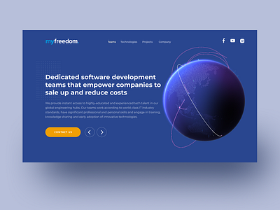 Landing for Dedicated Software Development Teams design ui