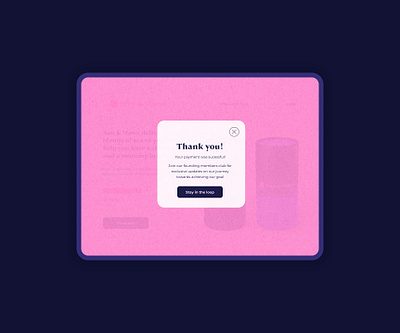 077 #DailyUI Thank-you branding confirmation dailyui dailyui077 dailyuichallenge design pop up ui popup tea thank you thankyou ui ui design ux webdesign