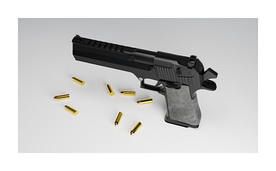 desert eagle 50 calibre blender3d blendercycles