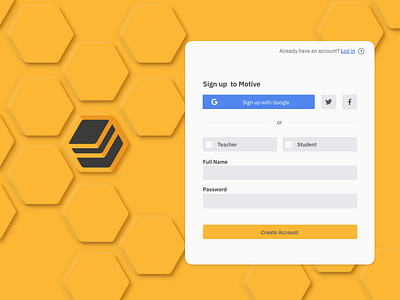 signup 001 dailyui 001 dailyuichallenge signup ui uidesign yellow