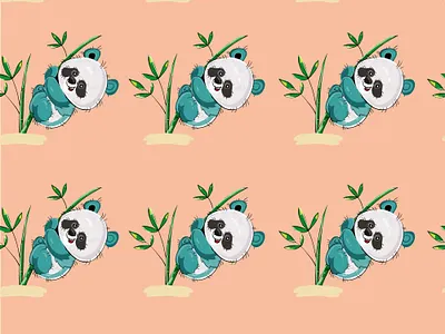 panda pattern artwork cover design fabric design fabric pattern facebook ad instagram banner linked banner logodesign pattern twitter banner