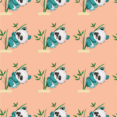 panda pattern artwork cover design fabric design fabric pattern facebook ad instagram banner linked banner logodesign pattern twitter banner
