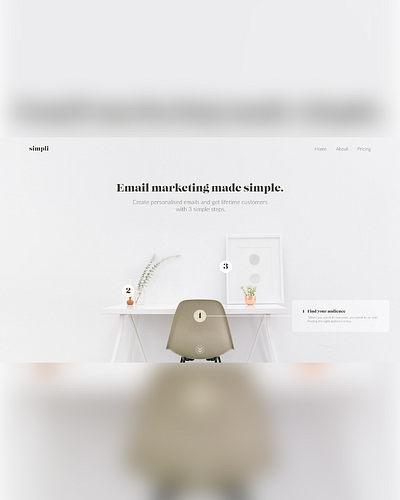 simpli - email marketing homepage adobexd clean ui emailmarketing heropage homepage homepageui marketing minimal simple ui uidesign
