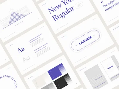 Ladurée - The Louvre Collection Brand Guidelines badge design bakery brand book brand design brand guide brand guidelines brand identity branding building color palette guidelines illustration layout design logotype minimal redesign style guide typeface typography vector art