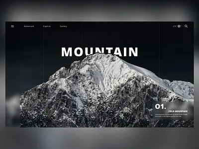 Mountain website adobexd design homepageui mountain ui userinterface ux