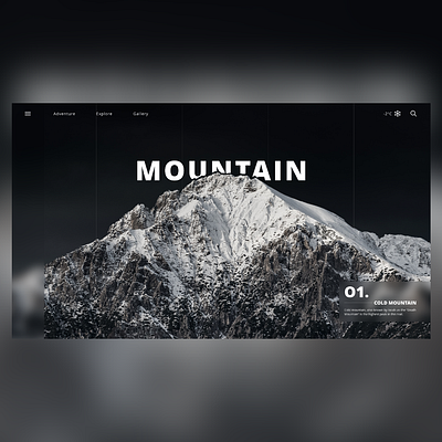 Mountain website adobexd design homepageui mountain ui userinterface ux