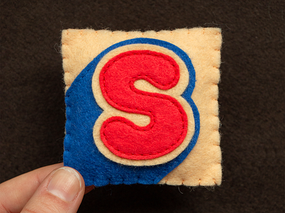 S / Sausage 36daysoftype felt handmade handmadetype sausage sewing type typography