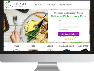 Fresh Meal Plan app branding design web