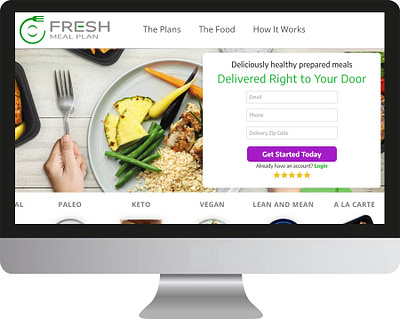 Fresh Meal Plan app branding design web