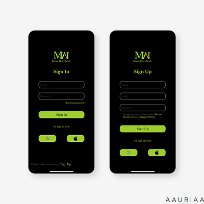 Sign Up And Sign In Form - Mobile app designconcept ui uidesign uidesigner uiinspiration ux uxdesign uxdesigner uxinspiration