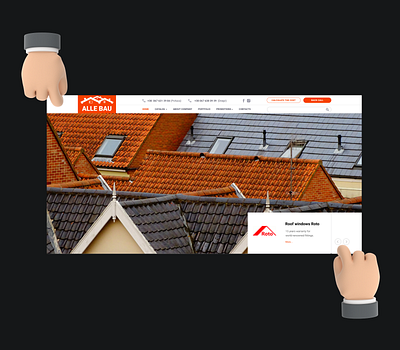 Web design for manufacture of roofing materials design figma illustration site ui ux web design