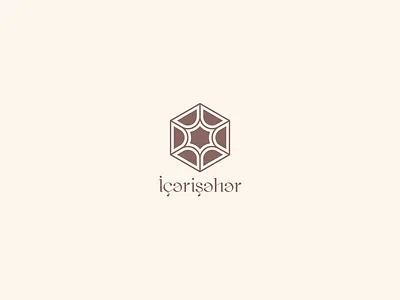 Logo design - Icherisheher - 2020, Baku, Azerbaijan 2020 trend 2021 logo 2021 trend azerbaijan baku branding brown logo company creative design eastern logo geometric design logo logodesign loqodizayni minimal old city old town rebranding trendy