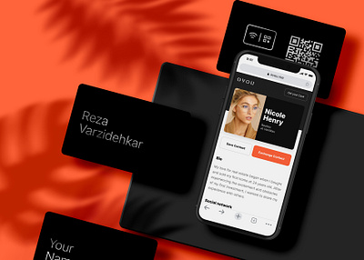 Your Digital Business Card. OVOU Smart Business Card add to contact business card contact sharing mobile app design mobile design mobile ui new connections ovou profile card profile page profile page design save contact share contact smart business card ui ui minimalism virtual business card web