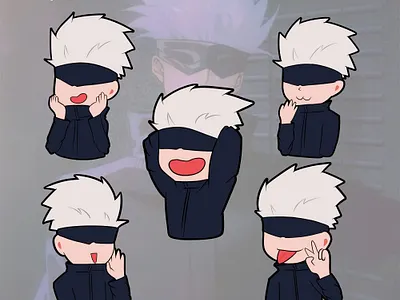 5 x Twitch Emotes - Jujutsu Kaisen Gojo Satoru emote gojosatoru jujutsukaisen satorugojo streamer twitch twitchemote twitchstreamer