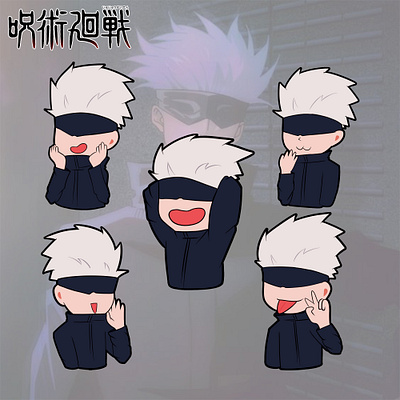 5 x Twitch Emotes - Jujutsu Kaisen Gojo Satoru emote gojosatoru jujutsukaisen satorugojo streamer twitch twitchemote twitchstreamer