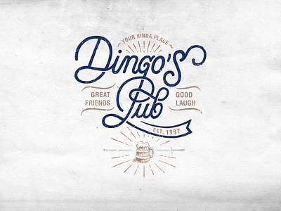 Dingo Pub - Logo concept branding handlettering illustrative lettering lettering art lettering logo logotypes typography vintage