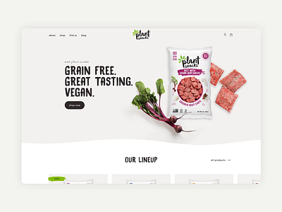 Plant Snacks 829 studios ecommerce ecommerce website food homepage product product profile shopping snacks store ui uiux ux vegan website