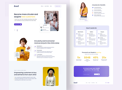 Treet figma illustrator landing photoshop redesign ui ui design ux web web design