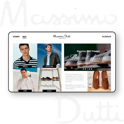 Massimo Dutti ( web redesign ) ui ui design uidesign uiux ux design uxdesign uxui web webdesign website website design