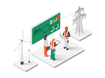 Review Infrastructure animation eco ecology electricity energy engineers green industry infographic infographics infrastructure isometric json lottie power renewable resources web wind mill windmill