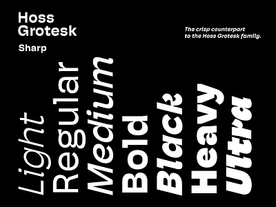 Hoss Grotesk - Sharp font fonts foundry grotesk hoss letterforms release typeface