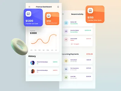 Finance App app app design application branding design mobile search typography ui ux