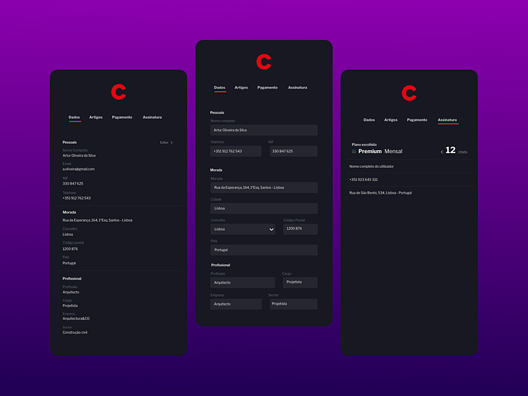 Admin panel by Fernanda Freitas Martinez on Dribbble