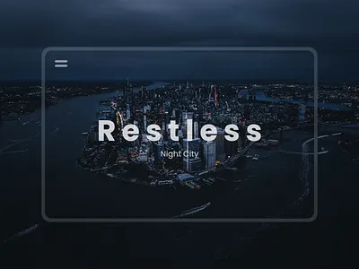 Night City app art city clean dark design flat landingpage minimal night night city restless ui web website xd