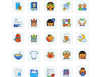 Iconografia Aprendo en casa education figmadesign icon kids school vector