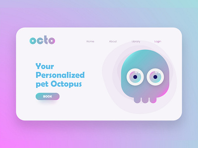 Minimal Pet Shop UI design flat design minimal website design minimalistic modern website design octopus logo octopus website ui ux ui design uiux vector website website concept website design website designer