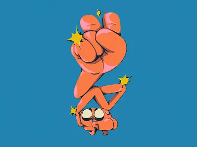 CHEEKED adventure time cartoon network illustration jake the dog