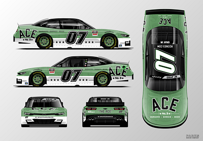 ACE No.3 NASCAR Xfinity Paint Scheme Concept automotive car livery nascar paint scheme race car racecar racing wrap