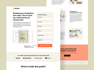 Lokalise - Landing Page uidesign