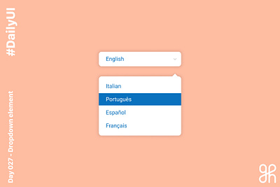 Daily UI Challenge day 27 - dropdown element dailyui dailyuichallenge