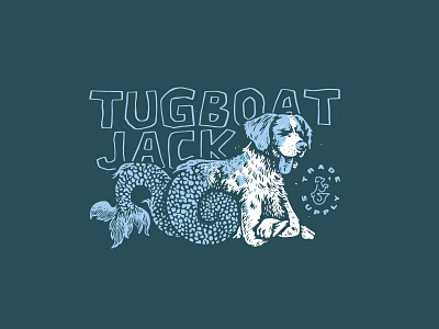Sea Dog Shirt Design dog illustration mermaid sea