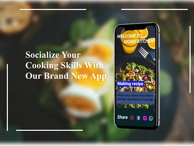 Food recipe sharing app Ui branding design food app minimal mobile design mobile ui